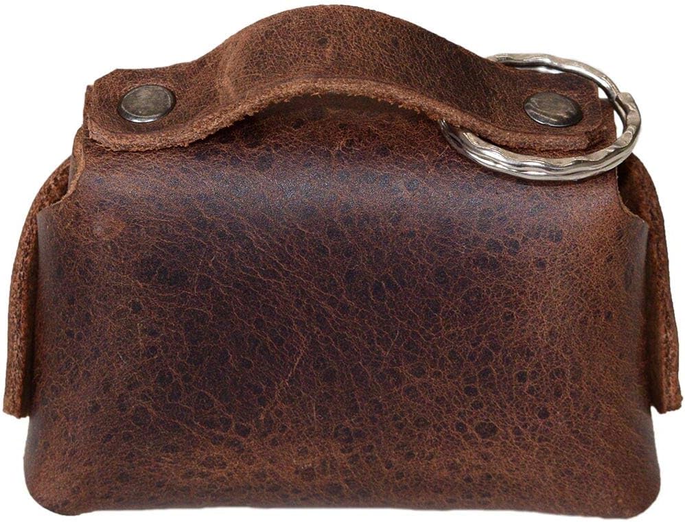 HOTHide & Drink, Tiny Handbag with Key Ring Holder Handmade from Full Grain Leather