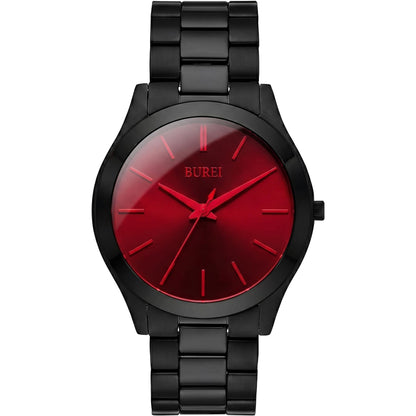 HOTBUREI Men's Wrist Watch, Analog Stainless Steel Dress Waterproof Quartz Watch for Men with Japanese Movement,Refined Gifts for Men, Boyfriend, Husband, Dad