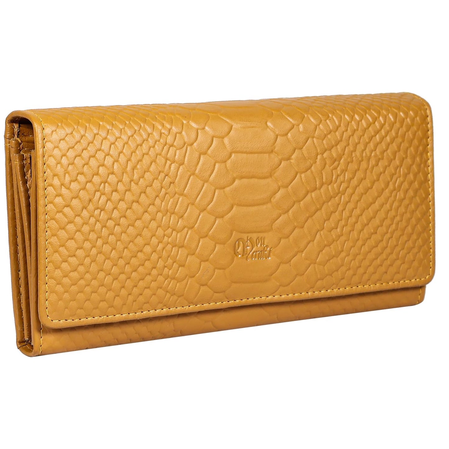 HOTWomen's Top Grain Leather Wallet, RFID Blocking Bifold clutch, 17 Card Slots, Zip Pocket Organizer, Elegant Gift for Women — Birthday, Valentine, Anniversary - TAUPE