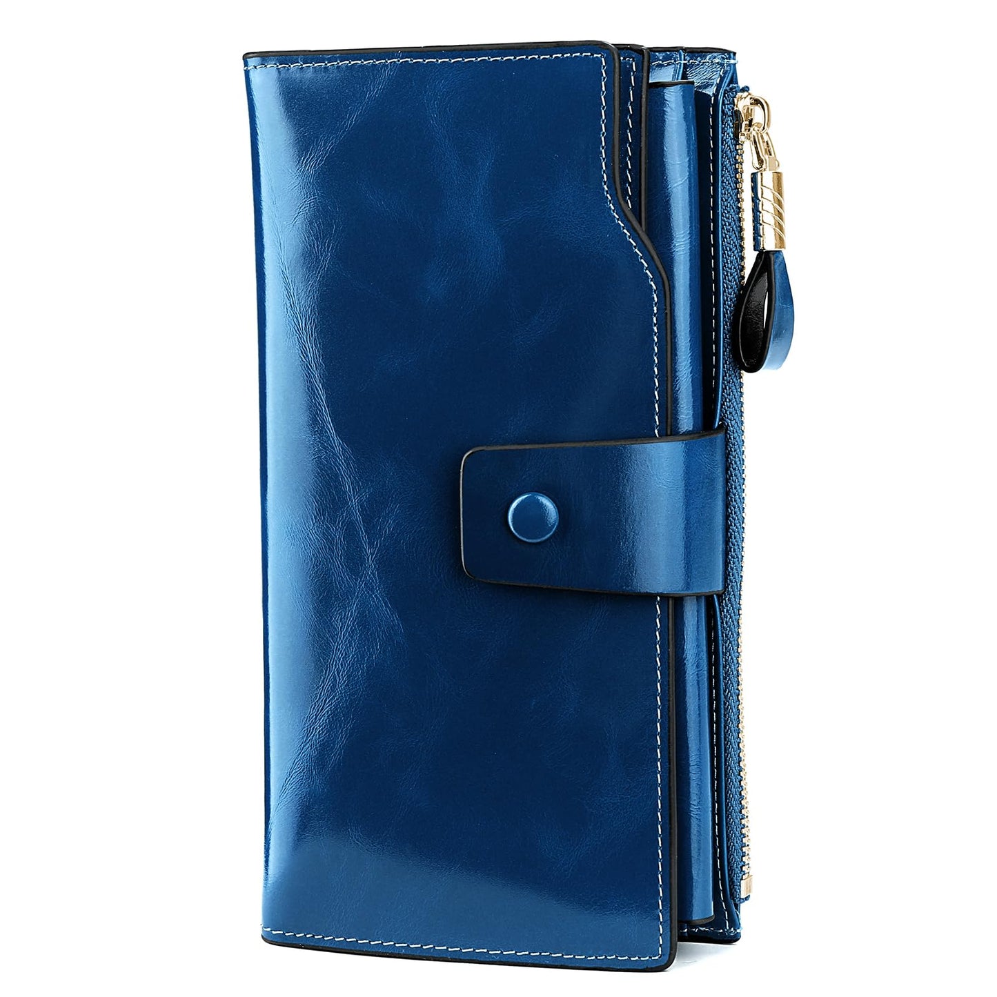 HOTYALUXE Women's Genuine Leather Wallet RFID Blocking Multi Card Holder with Cell Phone Pocket Mothers Day Gifts