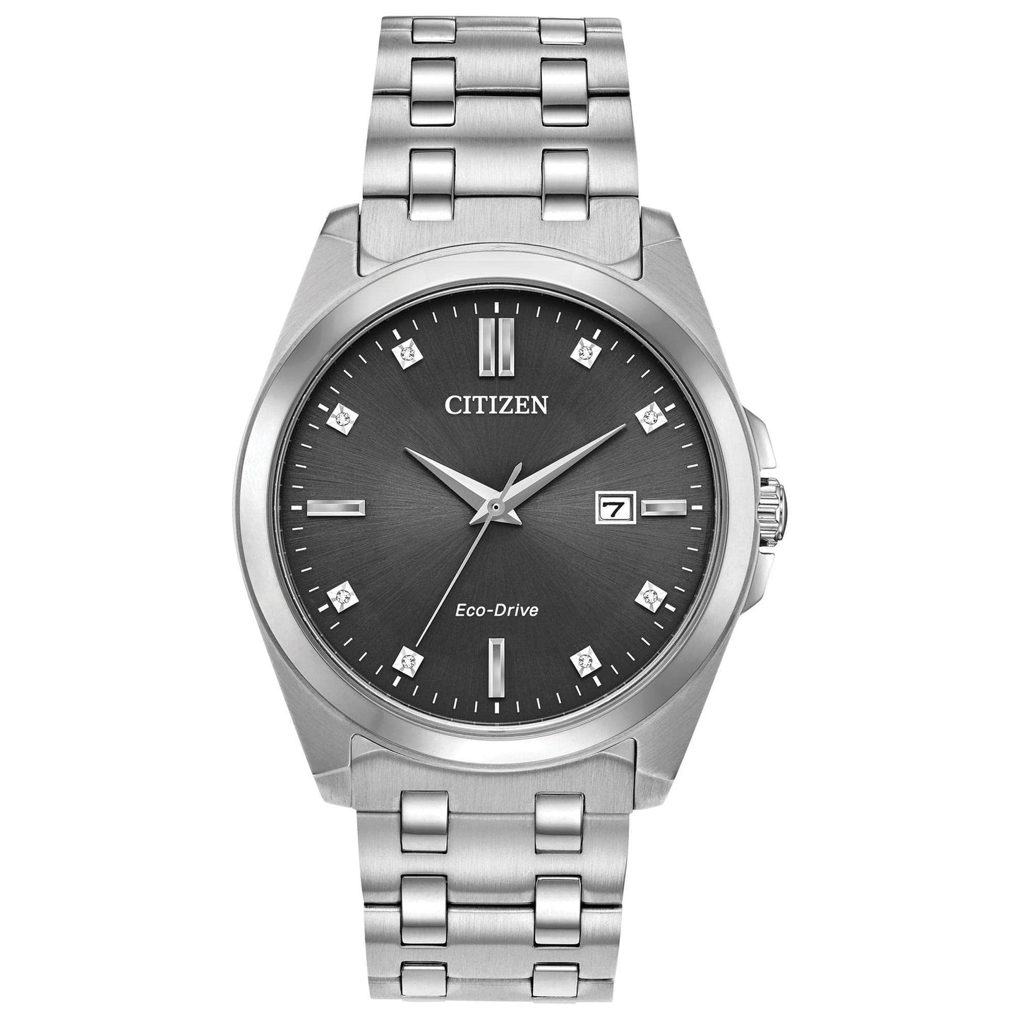 HOTCitizen Men's Classic Peyton 3-Hand Eco-Drive Watch, Date, Sapphire Crystal, Diamond Markers