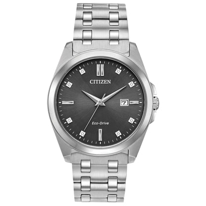 HOTCitizen Men's Classic Peyton 3-Hand Eco-Drive Watch, Date, Sapphire Crystal, Diamond Markers