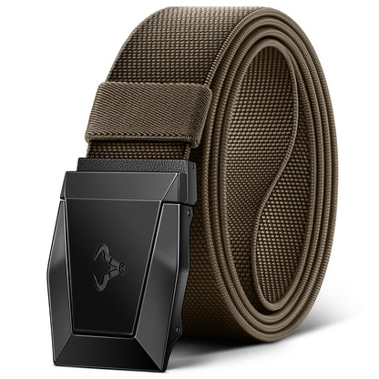 HOTBULLIANT Stretch Tactical Web Belt For Men-Trimmable 1.5"-Adjustable Fit | Smooth Sliding | Adjustable for Precise Fit | Tailored Size | Rugged Nylon for Heavy Duty, Hiking, Hunting