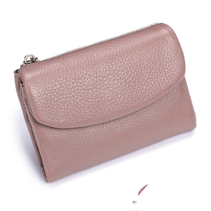 HOTNsciyise Premium Leather Wallet for Women, Red | Multi-Slot Card Holder, RFID Blocking Protection, ID Window, Zipper Coin Purse, Trifold Genuine Cowhide