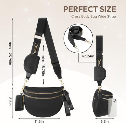 HOTCross Body Bag for Women Bum Bag Checkered Belt Bags Fanny Packs for Girls Travel Purse Fashion Waist Packs Crossbody Nylon Purse Trendy Shoulder Bags for Womens