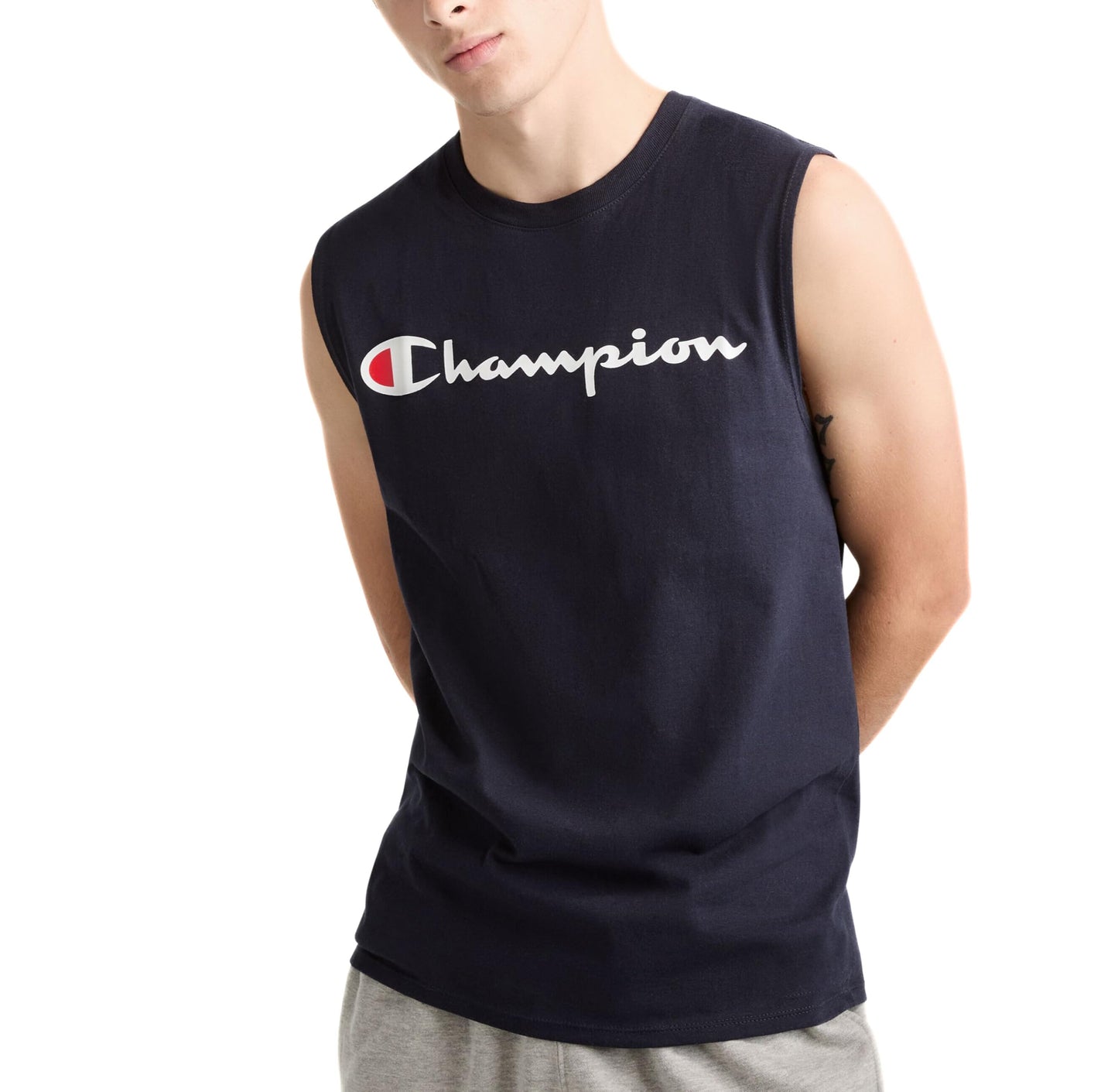 HOTChampion Men's Muscle Tank, Classic Graphic Muscle Tee, Sleeveless T-shirt for Men (Reg. Or Big & Tall)