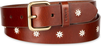 HOTLevi's Women's Casual Leather Belt With Square Buckle – Stylish Jeans & Dress Belt (Regular & Plus Sizes)