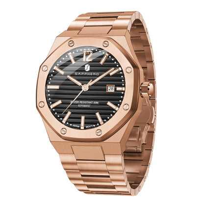 HOTSAPPHERO Chronograph Watches for Men, Original Business Casual Stainless Steel Analog Watch 50M Waterproof Luminous Watches with Date Dial, Mens Gift