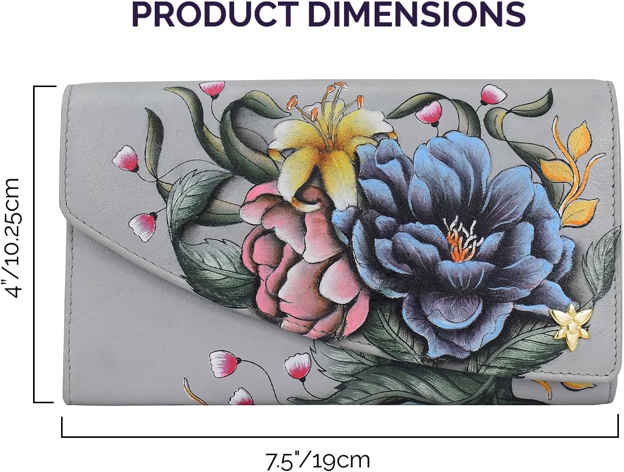 HOTAnuschka Women’s Leather Wallet – Hand-Painted Genuine Leather Wallet with RFID Protection - 1174, Wallet