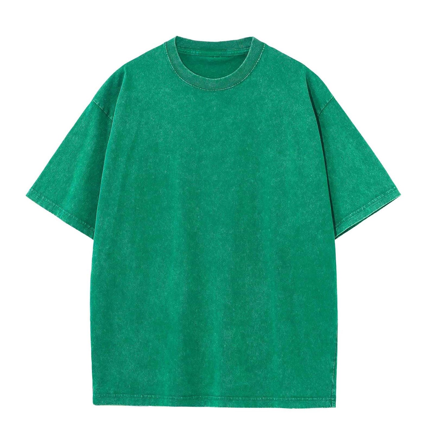 HOTMen's Cotton T-Shirts Oversized Unisex Short Sleeves Casual Loose Wash Solid Basic Tee Tops