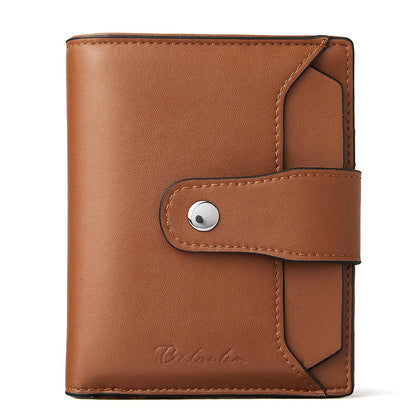 HOTBOSTANTEN Women Leather Wallet RFID Blocking Bifold Zipper Pocket Wallet Card Case Purse with ID Window