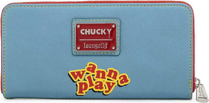 HOTLoungefly Childs Play Chucky Good Guys Doll Cosplay Zip Around Wallet Licensed