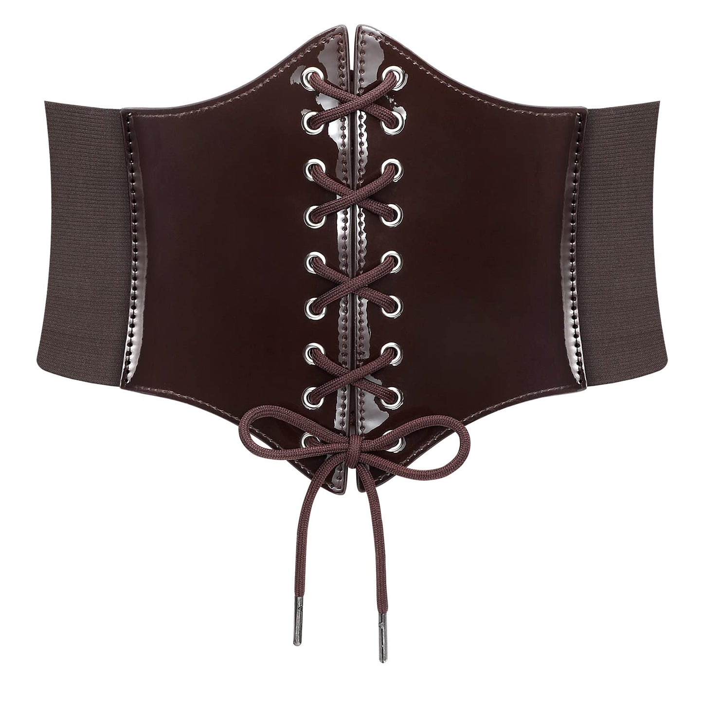 HOTJASGOOD Women’s Elastic Costume Waist Belt Lace-up Tied Waspie Corset Belts for Women