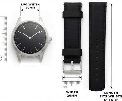 HOTBARTON WATCH BANDS - Top Grain Leather Watch Bands Compatible with Apple Watch Models - 1, 2, 3, 4, 5, 6, 7, 8, 9, 10, SE, Ultra & Ultra 2