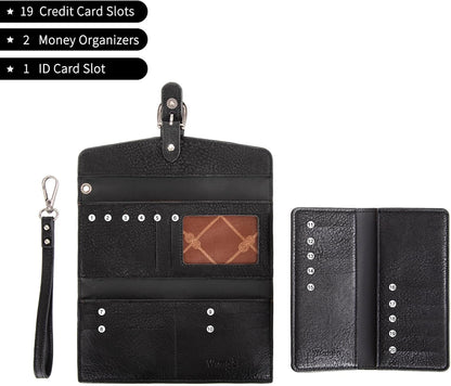 HOTMontana West X Wrangler Womens Wallet Western Wristlet for Women Rfid Wallet with Detachable Credit Card Holder