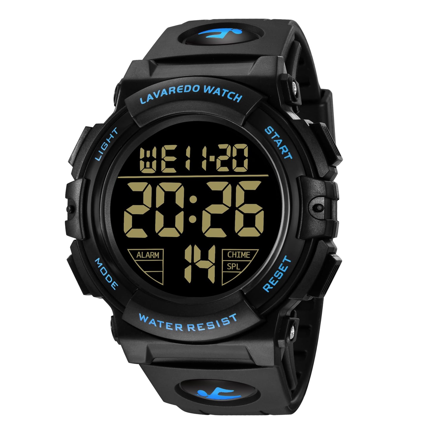 HOTL LAVAREDO Mens Digital Watch Sports Military Watches Waterproof Outdoor Chronograph Wrist Watches for Men with LED Back Ligh/Alarm/Date