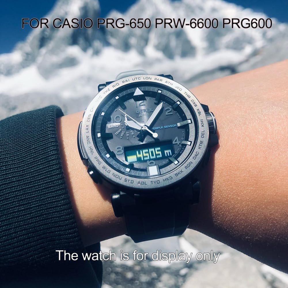 HOTwaterproof Silicone watchband Compatible with Casio Protrek PRG650 600 PRW6600 Men's sports Replacement Strap Bracelet 24mm Quick release Watch Strap