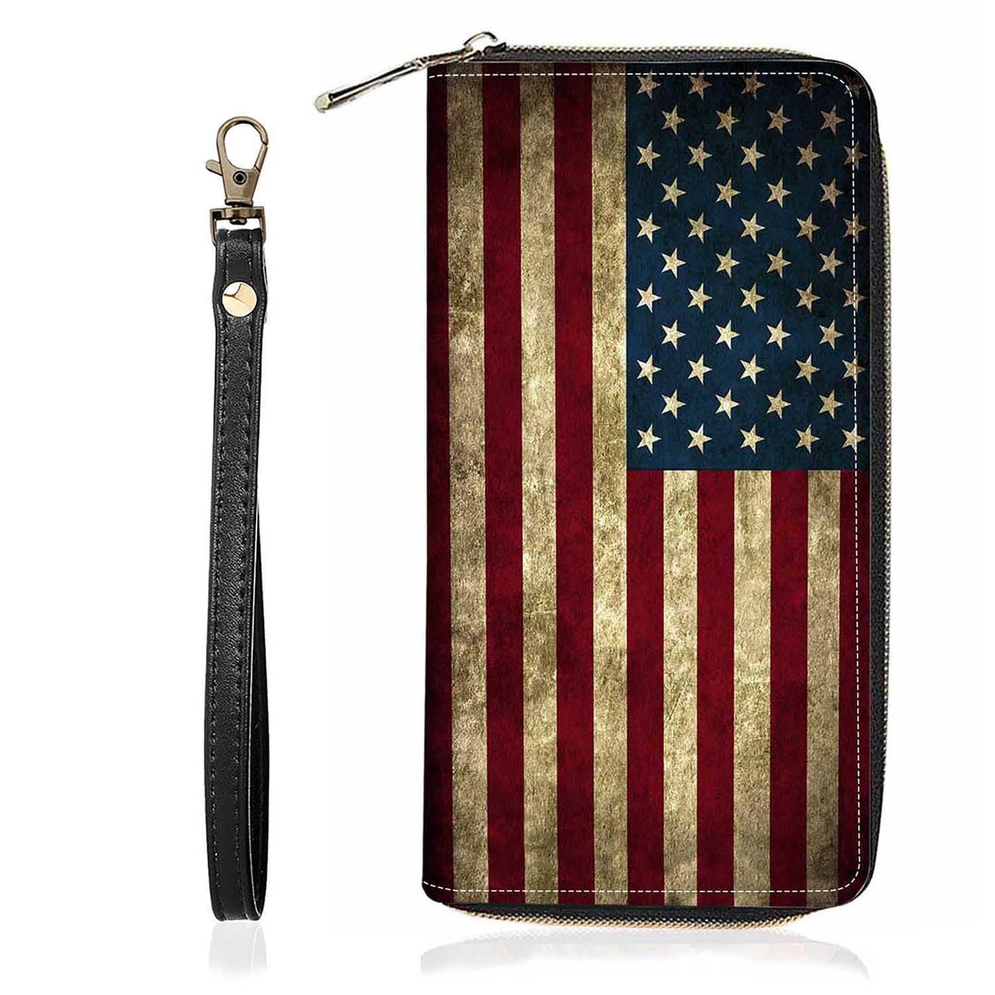 HOTChristian Cross Quote Bible Verse Matthew 19:26 Print Wallet for Women Large Capacity Wallet Credit Card Holder PU Leather Zipper Clutch Purse Phone Wallet