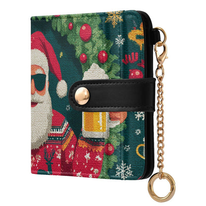 HOTElegant Peonies and Irises Rfid Women Wallet 1 Pack Cute Coin Purse PU Leather Small Wallets Credit Card Holder Bifold Zipper Thin Travel Wallet for Female Ladies Teen Girls Girly