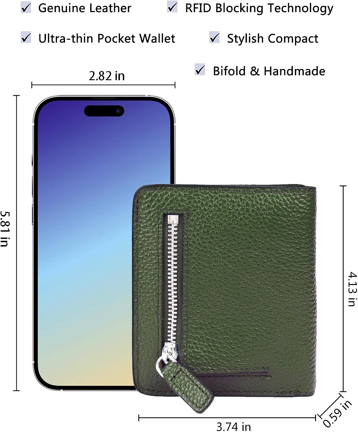 HOTSmall Leather Wallet for Women, Ladies Credit Card Holder RFID Blocking Women's Mini Bifold Pocket Purse