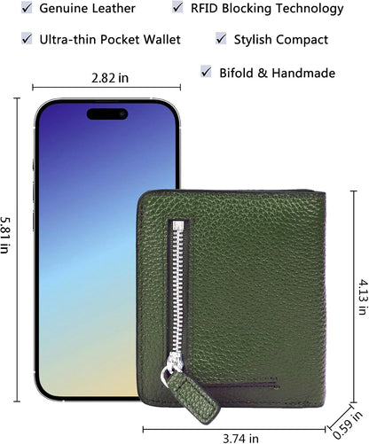 HOTSmall Leather Wallet for Women, Ladies Credit Card Holder RFID Blocking Women's Mini Bifold Pocket Purse