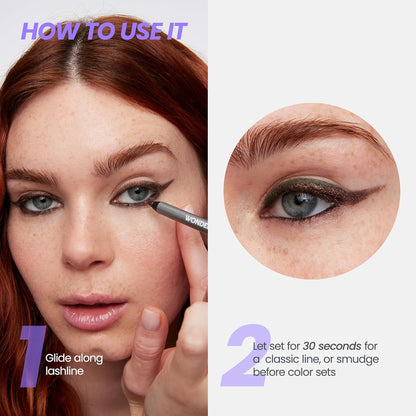 HOTWonderskin Eyeliner Pencil, 1440 Longwear Deep Black Eyeliner Pencil - Waterproof, Sharpenable & Smudge Proof (Liquorice)