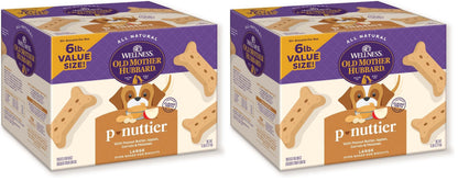 HOTWellness Old Mother Hubbard Classic P-Nuttier Dog Biscuits, Natural Training Treats, Peanut Butter Flavor, Large Size, 6 lb Box