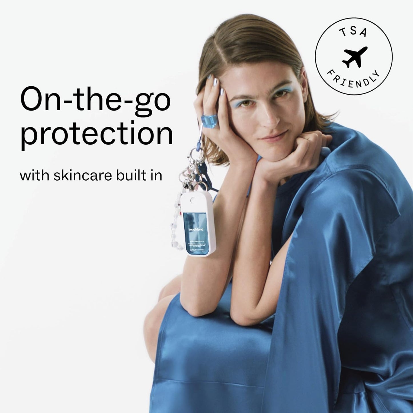 HOTTouchland Top 5 Hydrating Hand Sanitizer Spray Set Travel Size | TSA ready Power Mist with skincare benefits. Applelicious, Berry Bliss, Blue Sandalwood, Citrus Grove and Pure Lavender