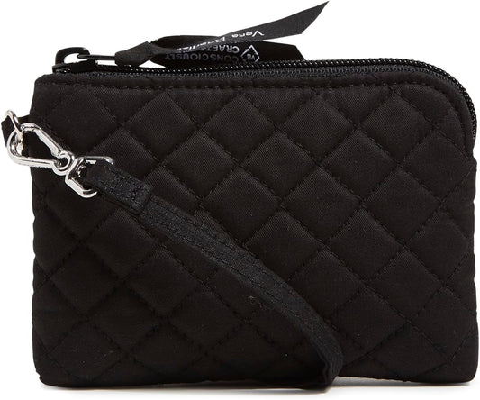 HOTVera Bradley Women's Cotton Clip and Zip Mini Pouch Wallet