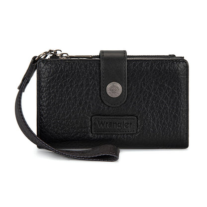 HOTX Wrangler Small Wallet Women, Wristlet Rfid Blocking Wallets Large Capacity Bifold Wallet with Coin Pocket