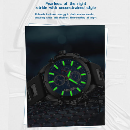 HOTNIBOSI Watches for Men Waterproof Chronograph Mens Watches Analog Quartz Big Face Classic Stylish Fashion Casual Designer Luminous Waterproof Business Work Wrist Watch Elegant Gift for Men