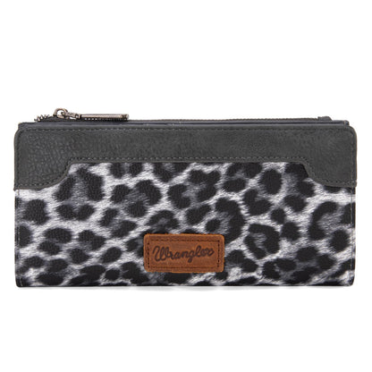 HOTMontana West Wrangler Cow Print Wallets Womens Bifold Credit Card Wallet Women's Wallets, Card Cases & Money Organizers Brown Wallet for Women Ladies Female Cash Wallett with Smooth Zipper
