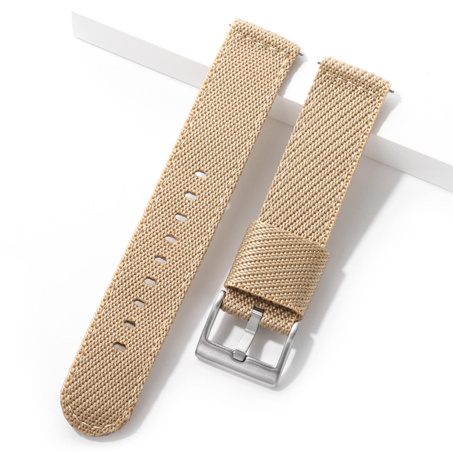 HOTTACTICAL FROG 18 mm 20 mm 22 mm Fast Release Nylon Watch band with Stainless Steel Buckle, Two-Piece Waterproof Nylon Watch Strap for Men and Women