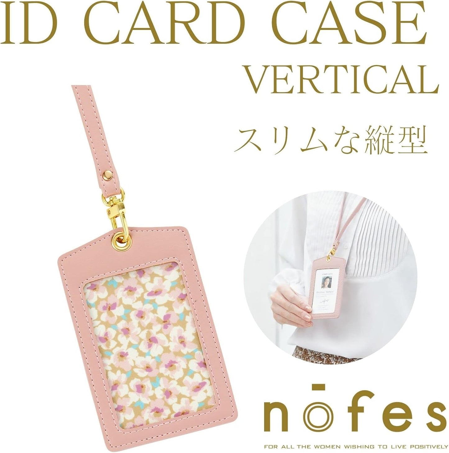 HOTRaymay Fujii GLP1115A Nofes ID Case, ID Card Holder, Vertical Type, Smoky Blue