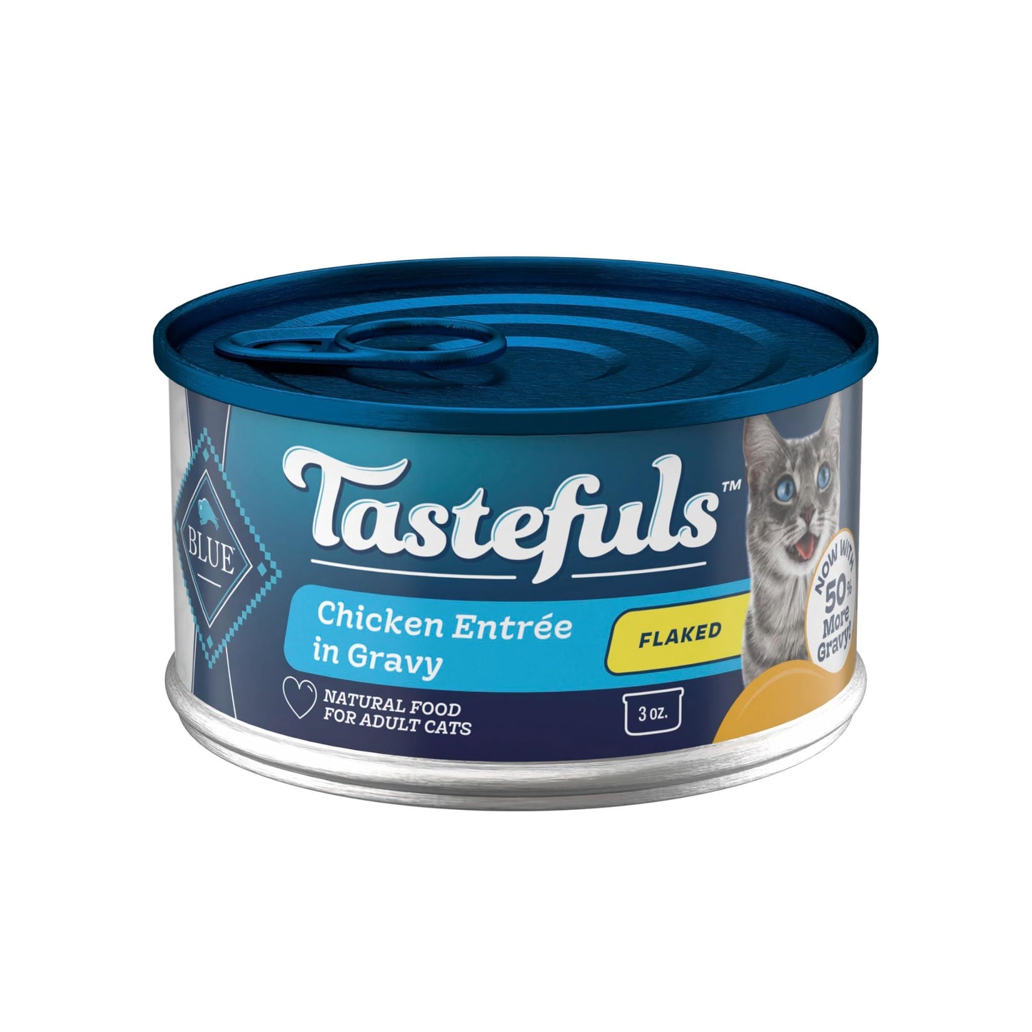 HOTBlue Buffalo Tastefuls Flaked Adult Wet Cat Food Variety Pack (Tuna, Chicken, Fish & Shrimp), Natural Ingredients Enhanced with Vitamins, Minerals & Other Nutrients, 3-oz. Each (12 Cans)