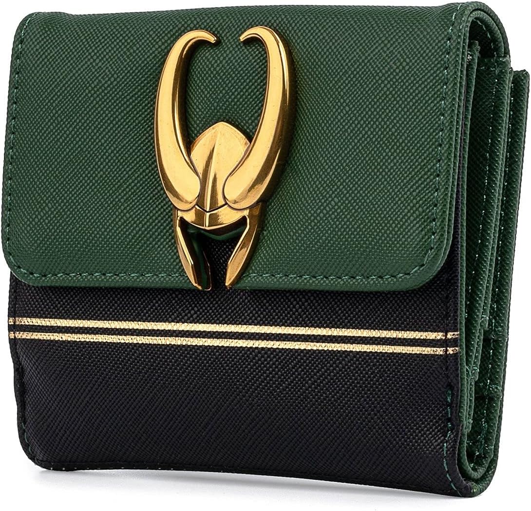 HOTLoungefly Marvel Loki Hardware Wallet with Zip Coin Pouch