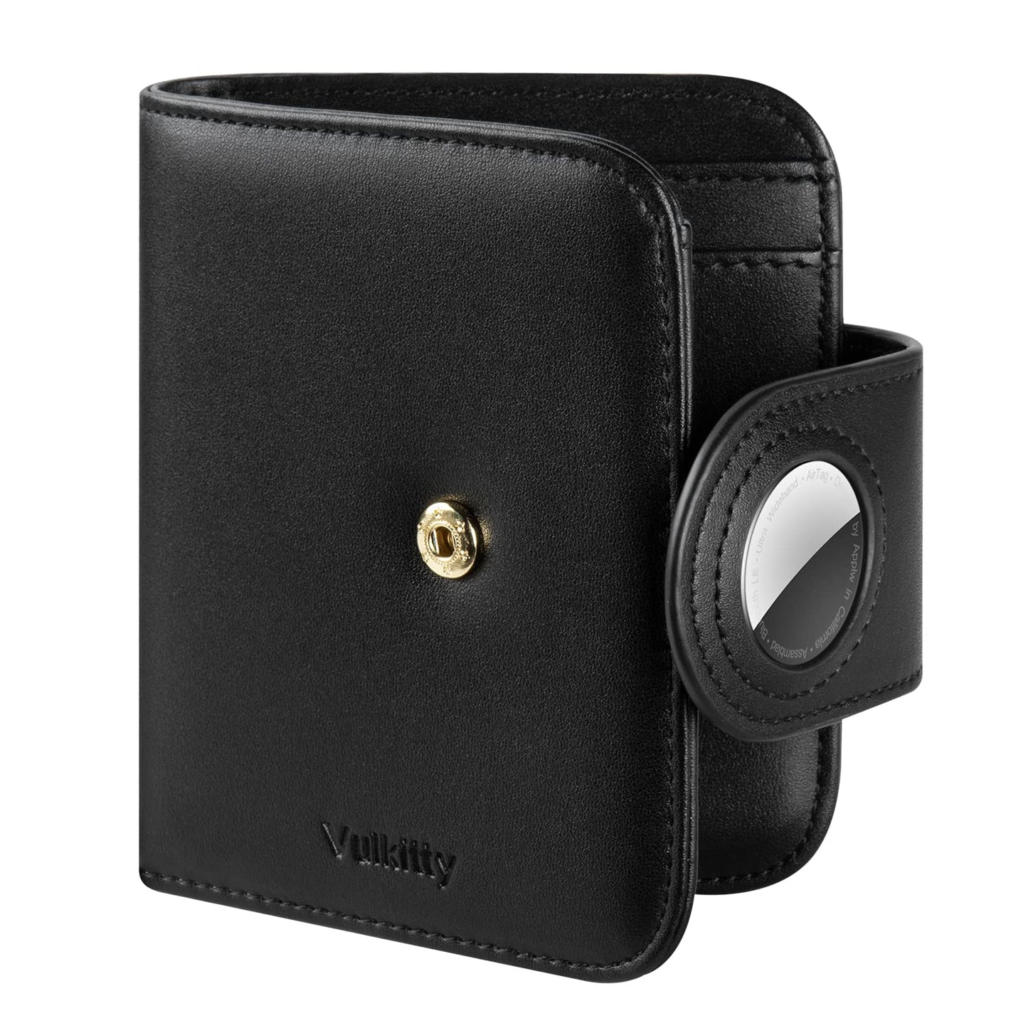 HOTVulkitty Womens Small Wallet for Air Tag RFID Blocking Vegan Leather Air Tag Wallet for Women