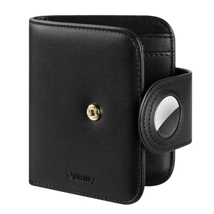 HOTVulkitty Womens Small Wallet for Air Tag RFID Blocking Vegan Leather Air Tag Wallet for Women