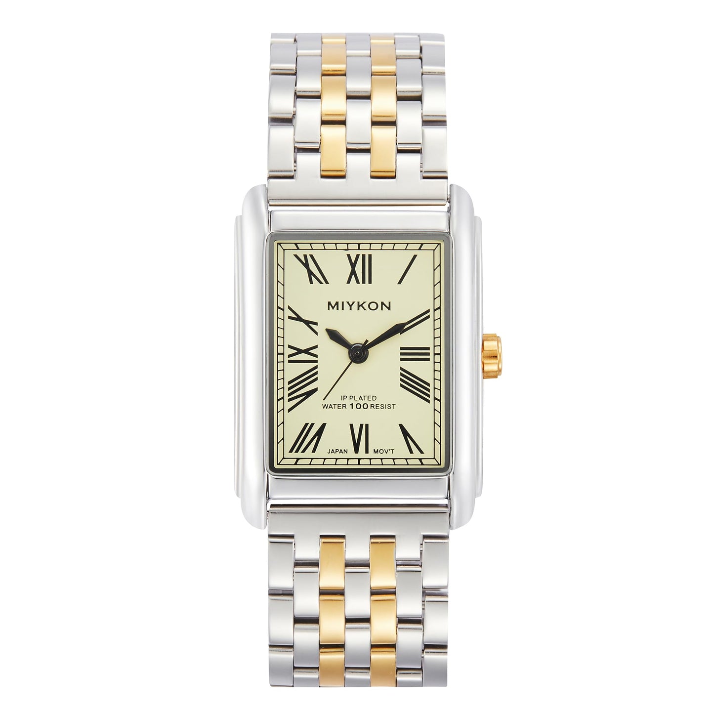 HOTMiykon Vintage Dress Watches for Men – Square Tank Watch with Solid Stainless Steel Bracelet, Mens Dress Watches – Japanese Quartz, Waterproof to 100ft