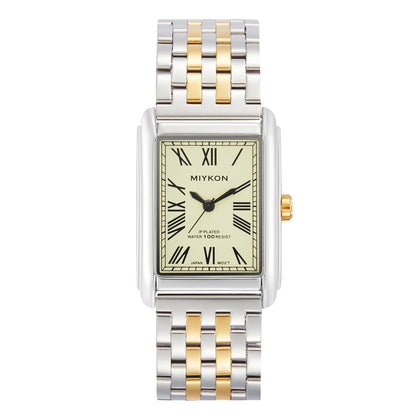 HOTMiykon Vintage Dress Watches for Men – Square Tank Watch with Solid Stainless Steel Bracelet, Mens Dress Watches – Japanese Quartz, Waterproof to 100ft