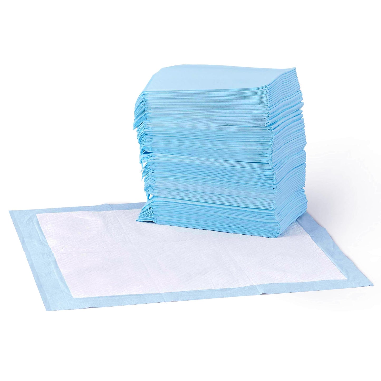 HOTAmazon Basics Leak-Proof Dog and Puppy Potty Training Pee Pads with Quick-Dry 5-Layer Super Absorbent Surface for Dog Training, Floor Protection, Regular Size 22x22", Blue & White, 50 Count
