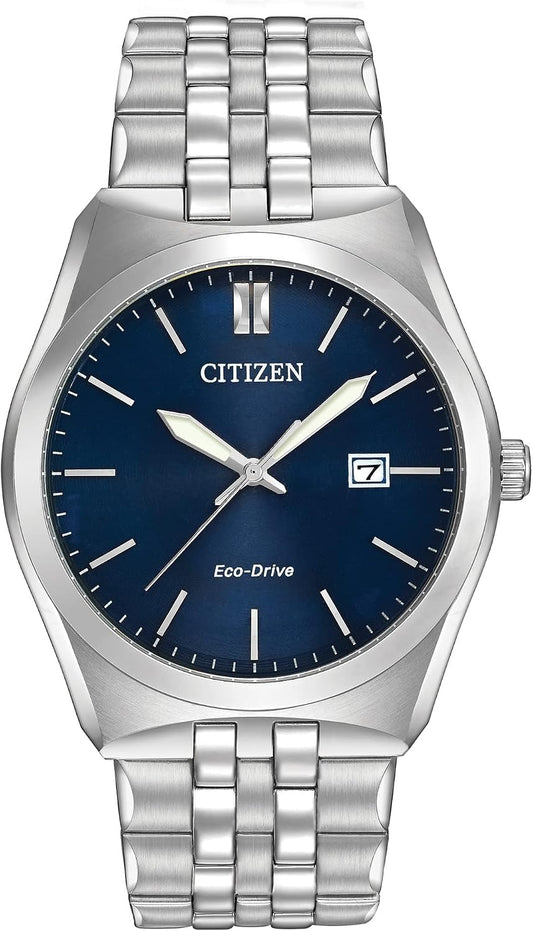 HOTCitizen Men's Classic Corso Eco-Drive Watch, 3-Hand Date, Luminous Hands and Markers