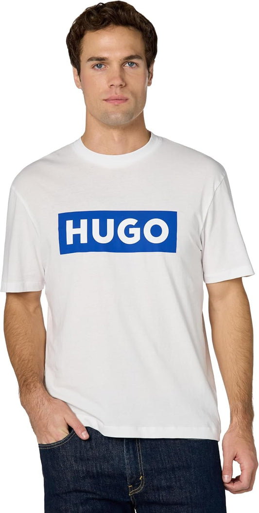 HOTHugo Men's Logo Stripe Cotton Crew Neck T-Shirt