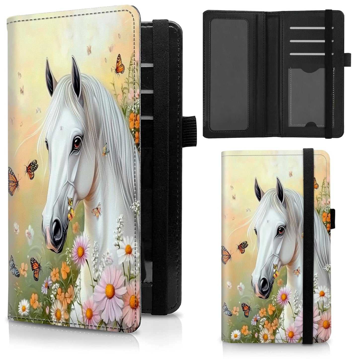 HOTCheckbook Cover for Duplicate Checks,Slim Durable RFID Blocking Checkbook Credit Card Holder for Personal and Business Checks-Cute Dog Paws