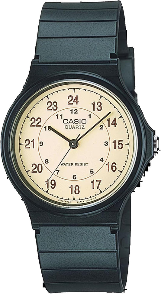 HOTCasio MQ24-9B Unisex Military Dial Black Rubber Strap Casual 3-Hand Analog Watch