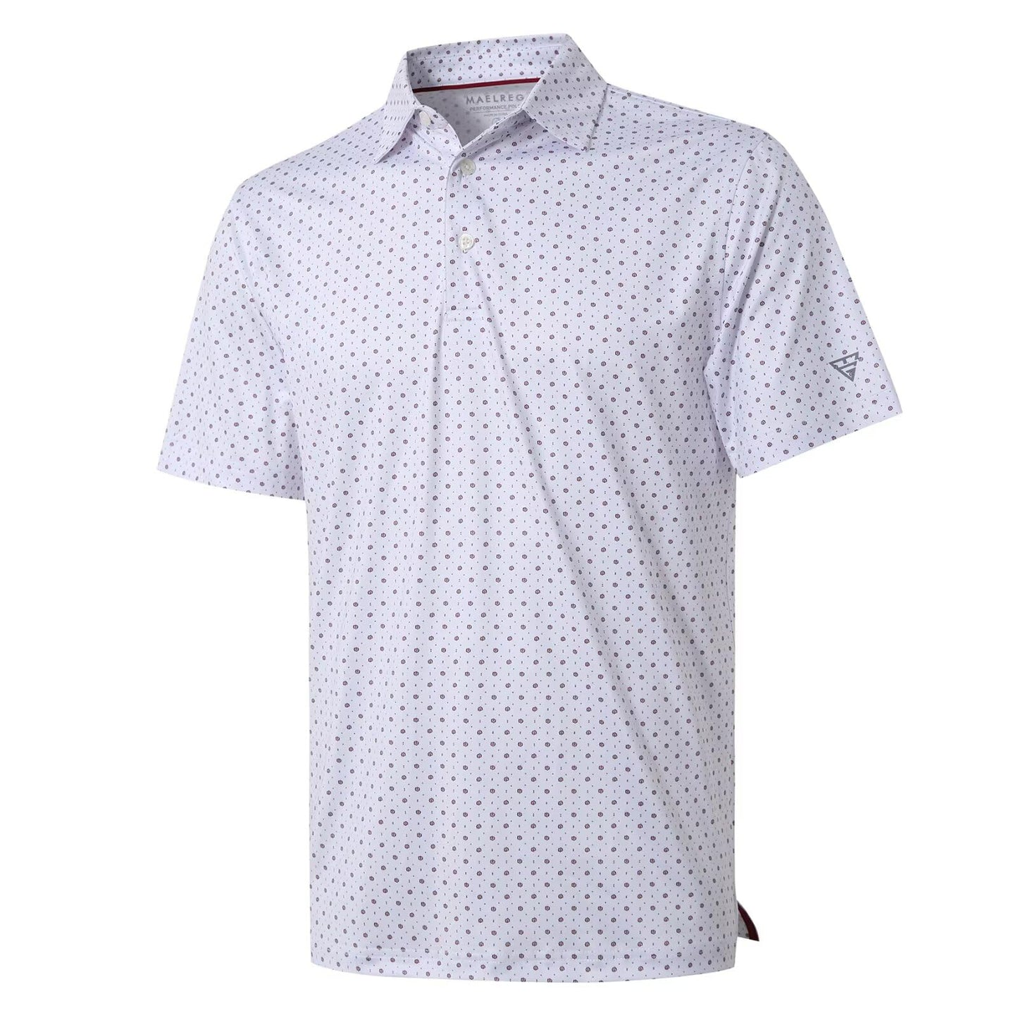 HOTGolf Shirts for Men Dry Fit Short Sleeve Print Performance Moisture Wicking Polo Shirt