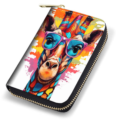 HOTCredit Card Holder Wallets for Women, RFID Blocking Small Leather Card Case Wallet with Zipper Accordion Wallets, Floral Quote Bible Verse Psalm 46:10