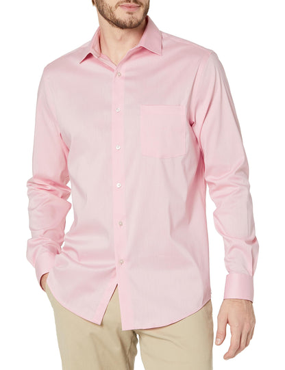 HOTVan Heusen Men's Dress Shirt Regular Fit Ultra Wrinkle Free Flex Collar Stretch Solid