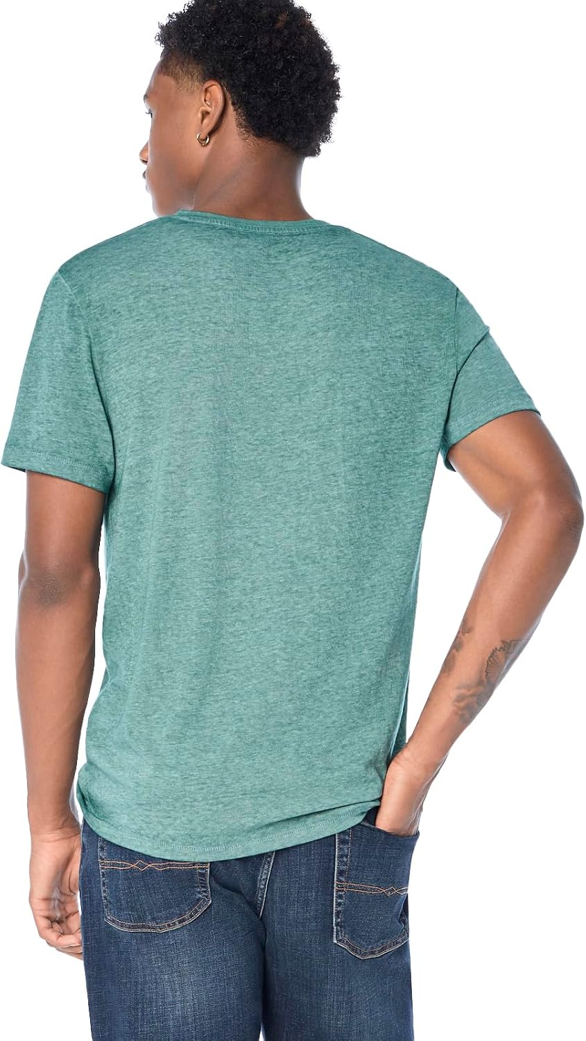 HOTLucky Brand Men's Venice Burnout V Neck Tee
