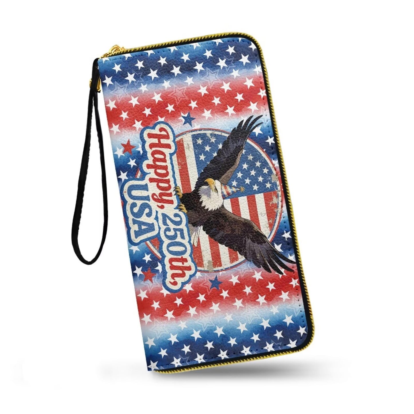 HOTMacaw Bird Lover Print Womens Wallet Leather Zip Around Wallet Tropical Forest Scarlet Macaw Parrot Long PU Leather Card Organizer Clutch with Wristlet